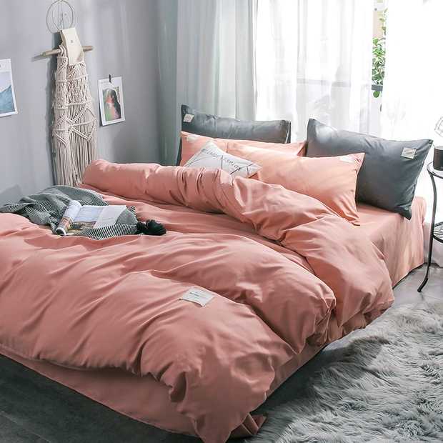 Bộ Chăn Ga Gối COTTON TC Trơn Nhiều Màu ( gồm 1 ga bọc đệm + 1 vỏ chăn + 2 áo gối nằm ) TC 2