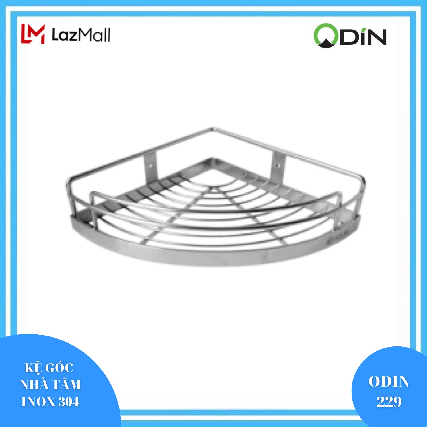 Kệ góc nhà tắm cao cấp inox 304 odin 229