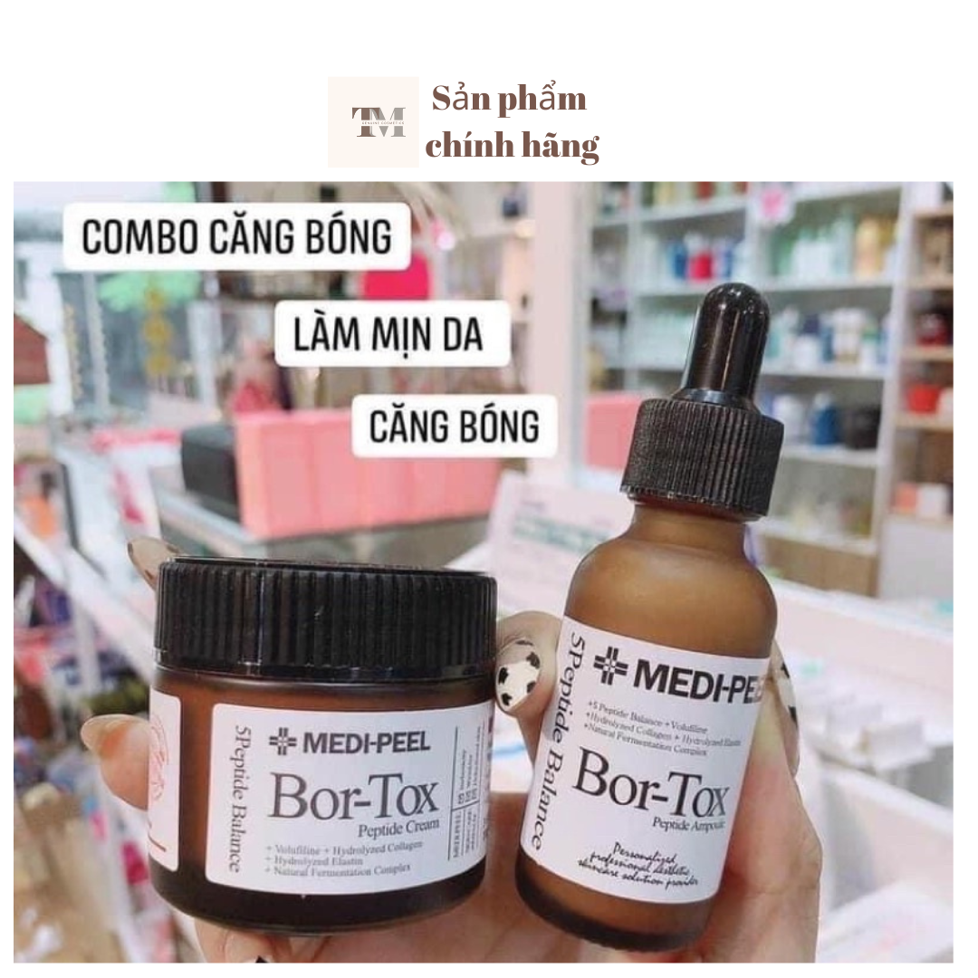 Tinh Chất Căng Bóng Medi-Peel Bor Tox Peptide Ampoule Serum 30ml và Kem dưỡng da Medi-peel BorTox 50g TM SCF
