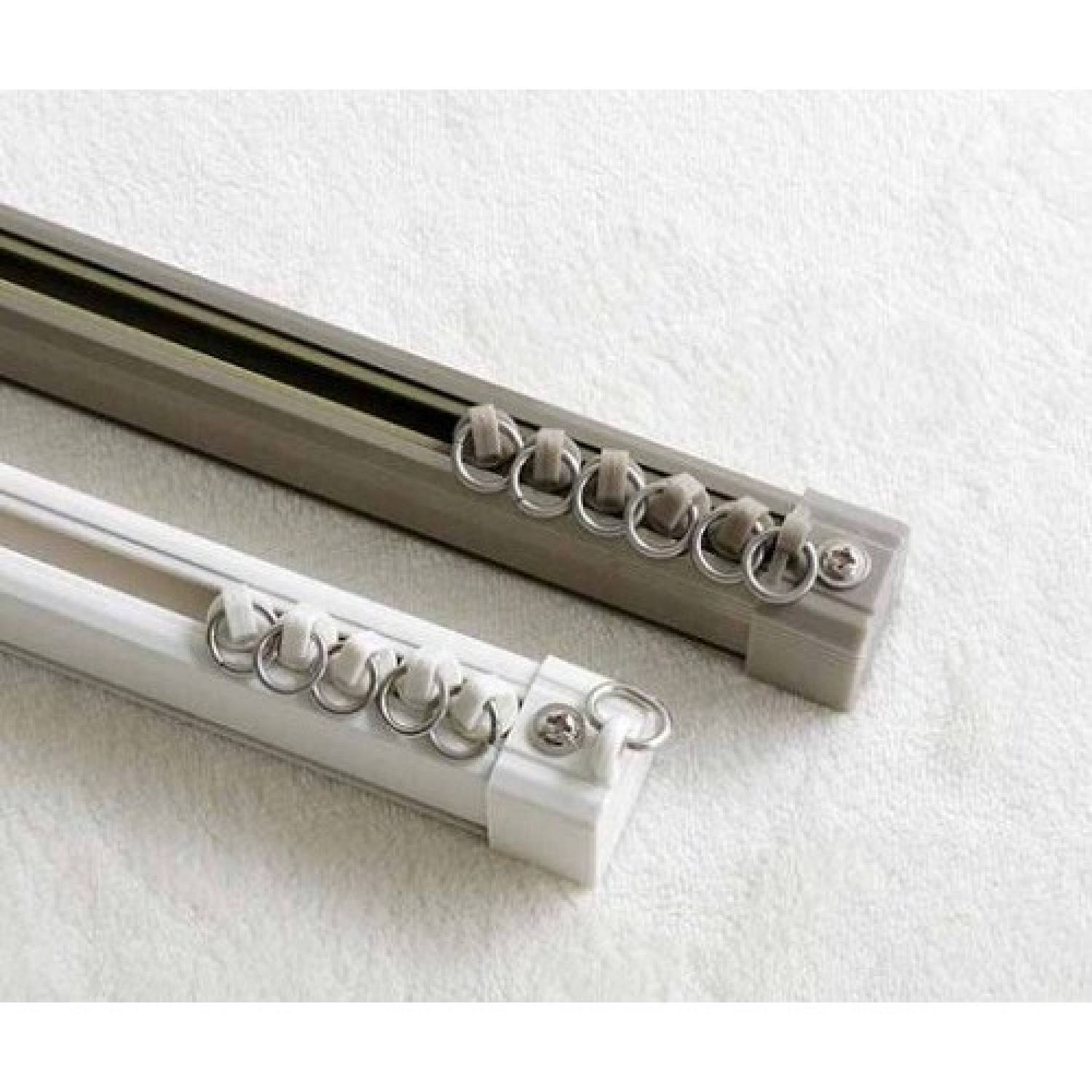 thanh treo rèm Thanh ray trượt, đầy đủ phụ kiện, thanh rèm cửa gồm pát đỡ, bộ bi trượt