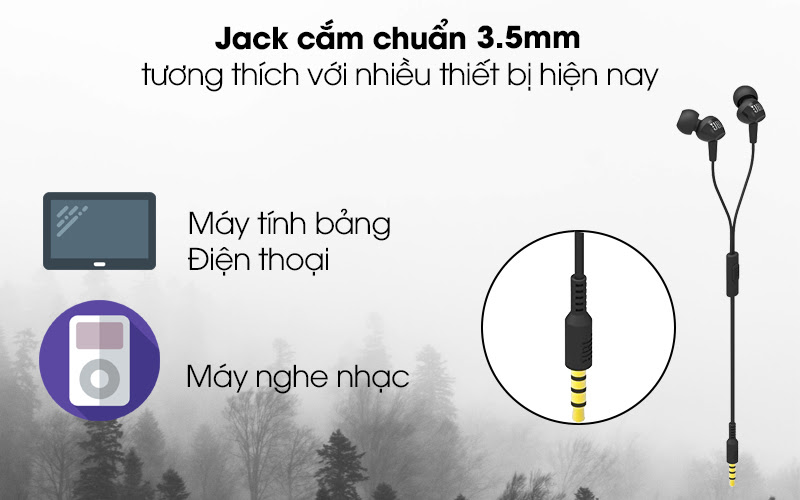 Tai nghe EP Nhét tai JBL C150SIUBLK Đen Chính hãng BH 12 tháng Tai nghe EP Nhét tai JBL C150SIUBLK Đen Chính hãng BH 12 tháng