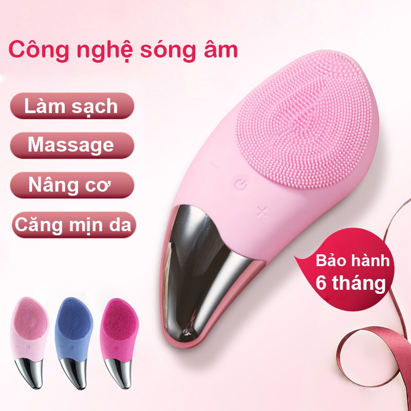 Máy rửa mặt, máy massage da mặt làm sạch mụn cám và tế bào chết.Mua 2 giảm 10% Fllow giảm 20k