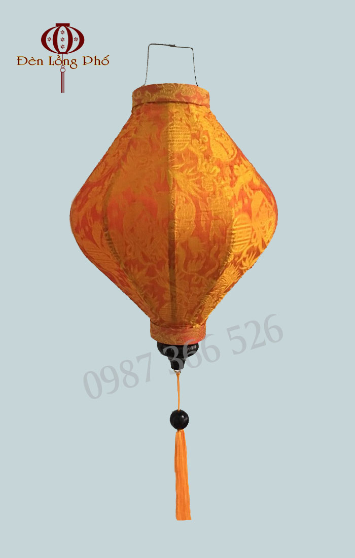 Lồng đèn Hội An vải lụa kiểu bánh ú size 30 cm