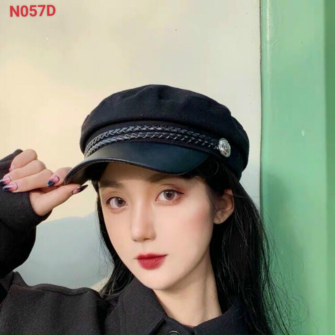 [ GIÁ SẬP SÀN ] Nón bê rê có vành thời trang nữ Mũ nồi mỏ da phong cách tuổi tin