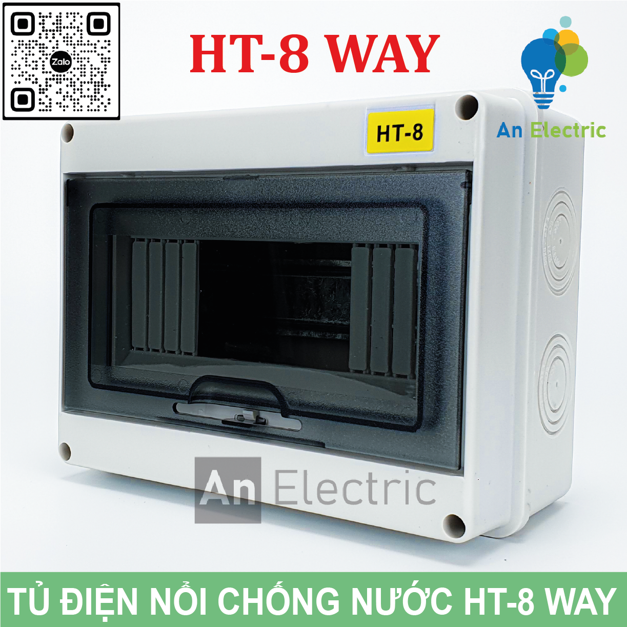 Tủ điện HT-8 WAY chống nước, chống bụi – Tủ điện lắp nổi, Vỏ tủ điện, Tủ điện nhựa, Tủ điện ngoài trời