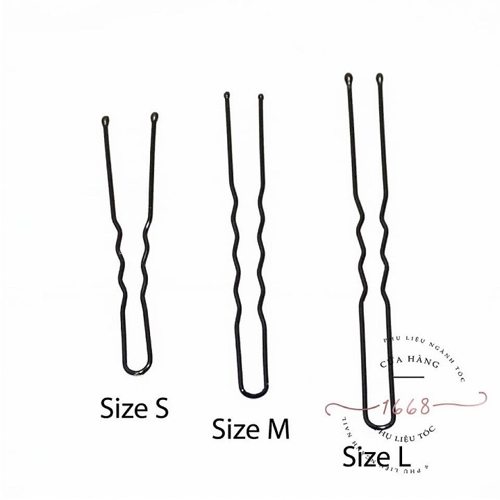 500g Kẹp Gim Chữ U Cài Tóc Chuyên Nghiệp chính hãng bọc sơn đen chống gỉ có sẵn 3 size S,M,L