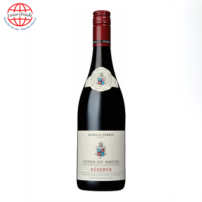 [ĐẶC BIỆT + NỔI TIẾNG] Rượu vang Pháp Famille Perrin Côtes-du-Rhône Rouge Réserve 2019, RV012, cực kì tiện lợi, kích thích tiêu hóa, giúp tăng hương vị cuộc sống, thích hợp đãi tiệc, picnic, hẹn hò, SAOMAI LUXURY FOODS