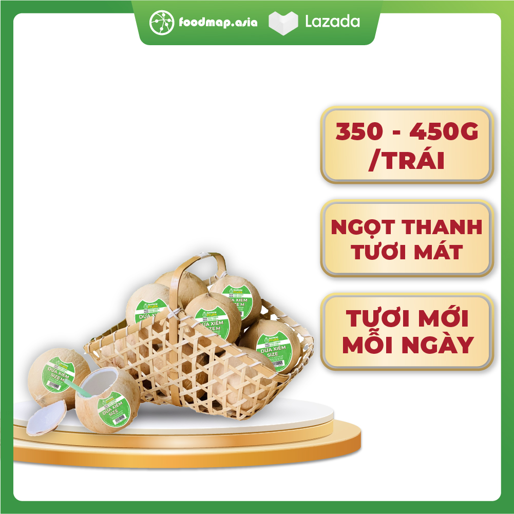 Dừa Xiêm Tươi Ngon, Ngọt Nước Loại Thượng Hạng - Foodmap Fruit