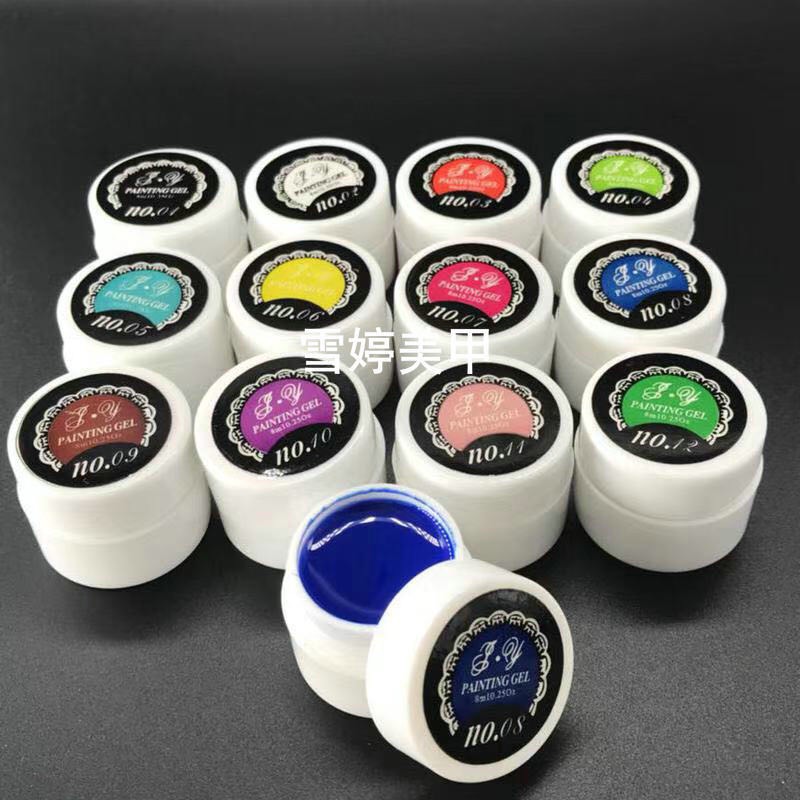 Set gel vẽ 12 màu hàng chính hãng bao đặc chuẩn màu