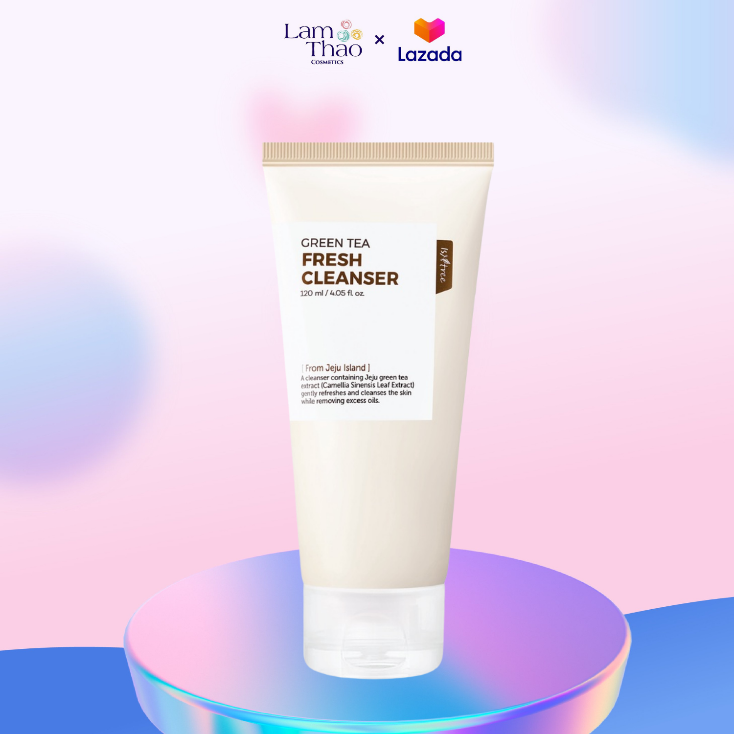 Sữa rửa mặt chiết xuất trà xanh isntree green tea fresh cleanser