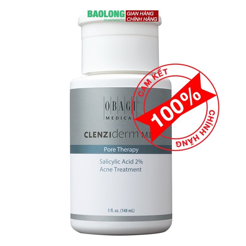 Dung dịch BHA giúp giảm mụn, dầu nhờn OBAGl Clenziderm MD Pore Therapy 148ml Chính hãng