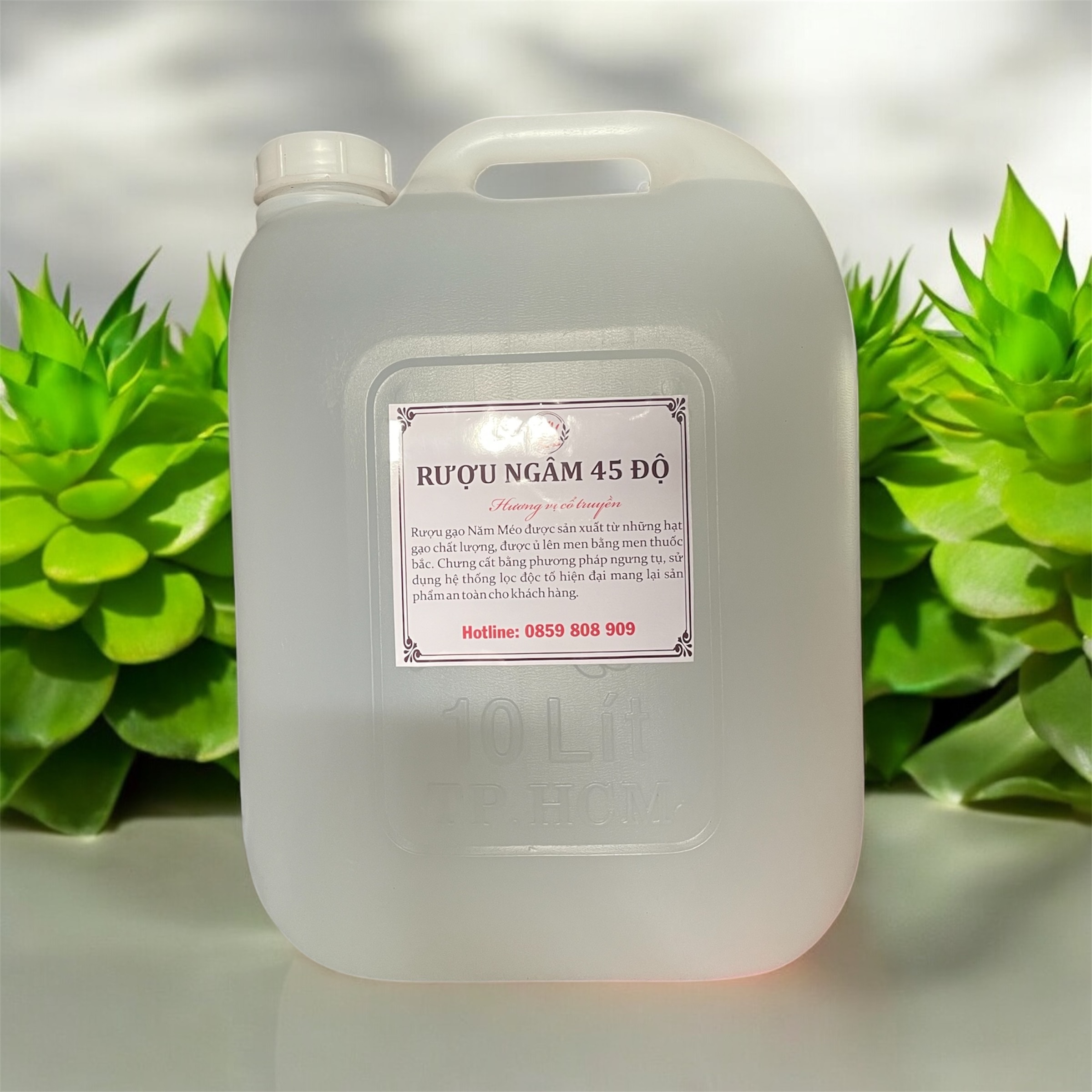 Rượu gạo ngâm 45 độ Năm Méo - 10 Lít - Hương vị cổ truyền - lên men truyền thống!