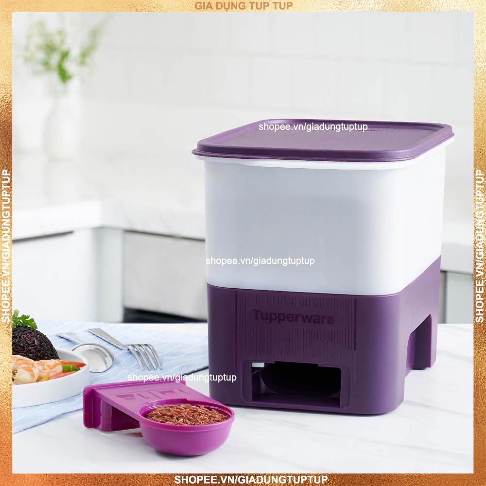 Thùng gạo thông minh Tupperware Rice Smart Junior Dispenser 5kg/10kg chính hãng