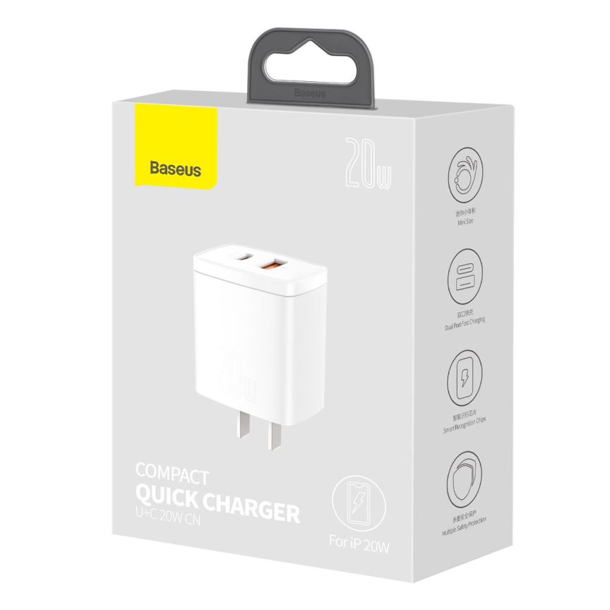 Cóc sạc nhanh 20w baseus cccp20uc u+c