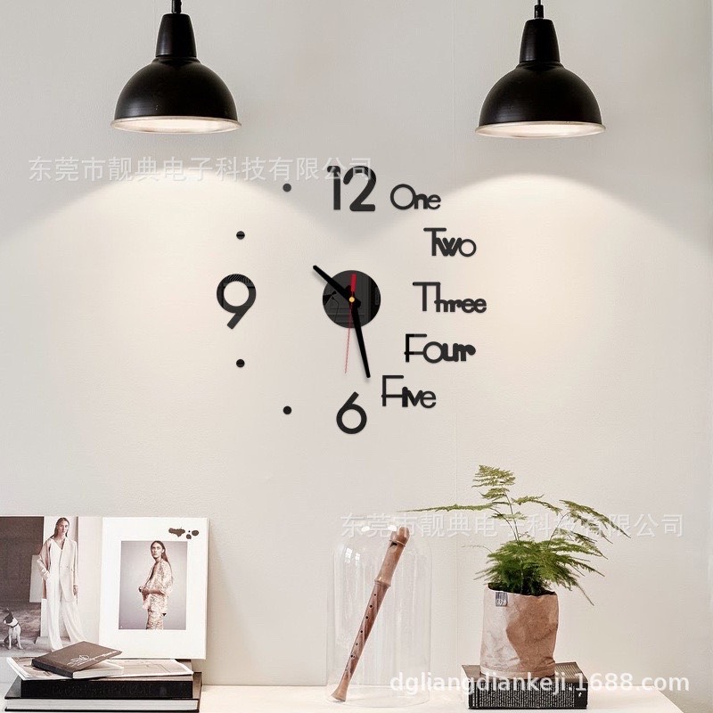 Đồng hồ 3d dán tường