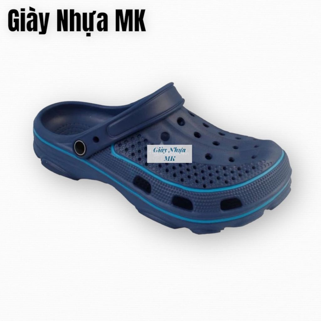 Dép cross nam đục lỗ viền màu SL038 đúc độn 3cm siêu nhẹ đi mưa đi biển