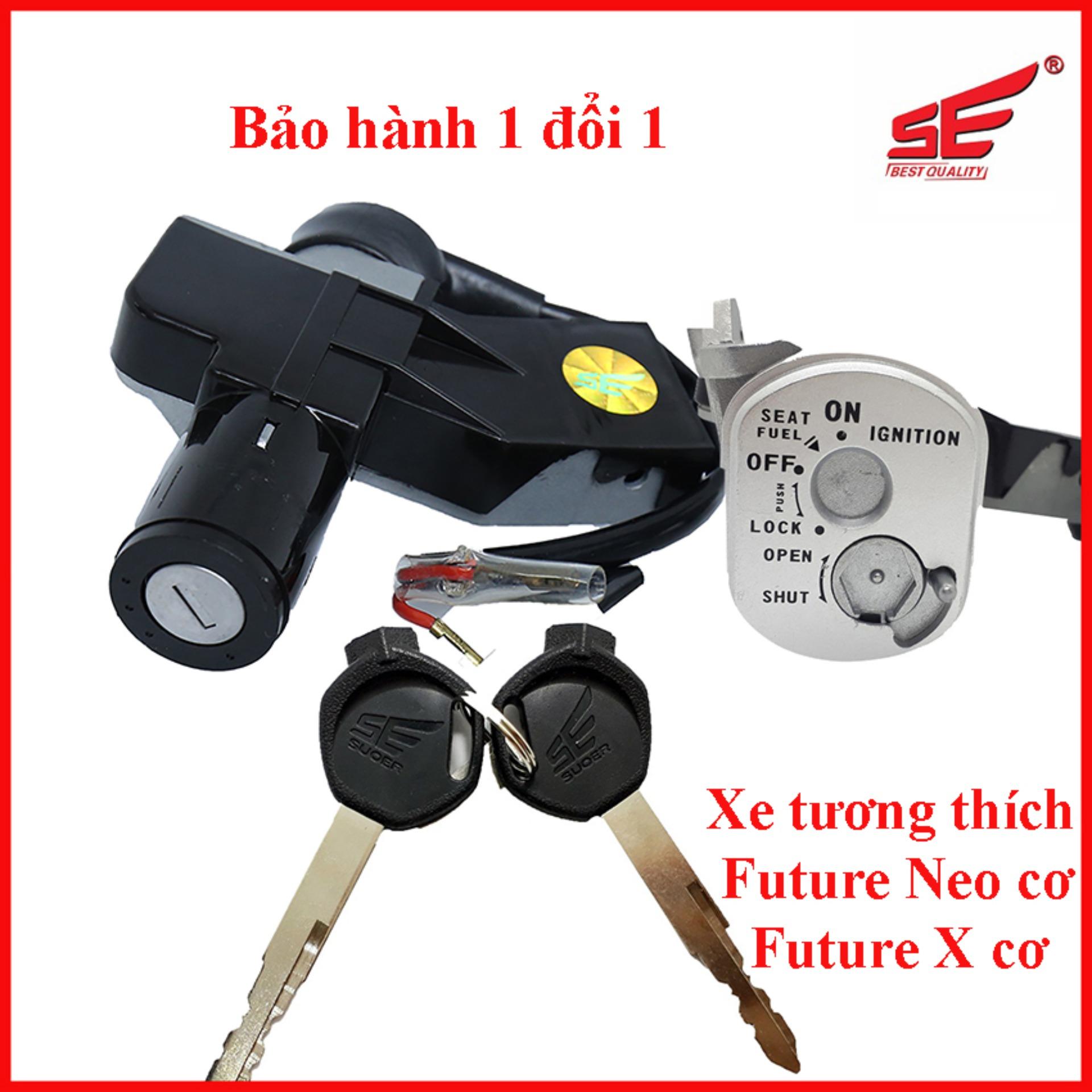 Bộ ổ khóa xe máy FUTURE NEO dòng 2 cạnh thương hiệu SE