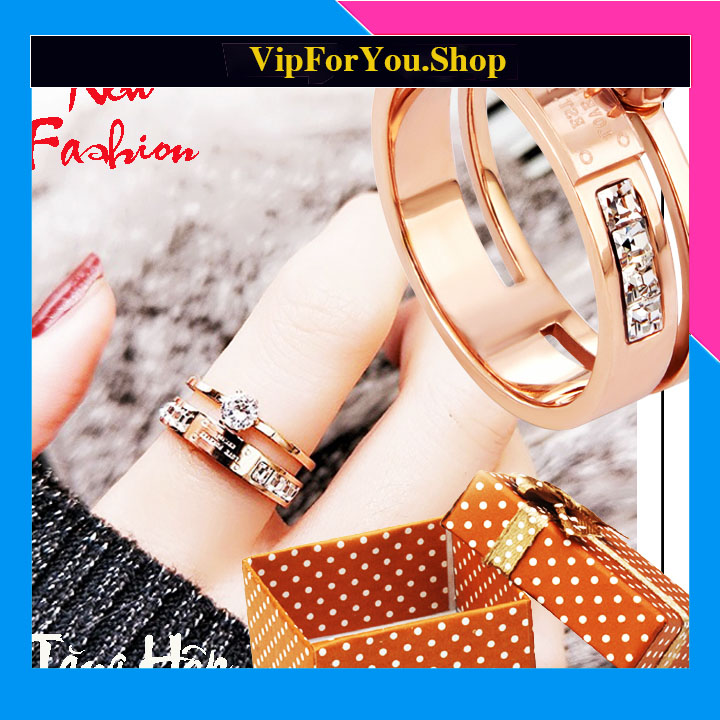Nhẫn titan cao cấp thời trang hàn quốc cực cute