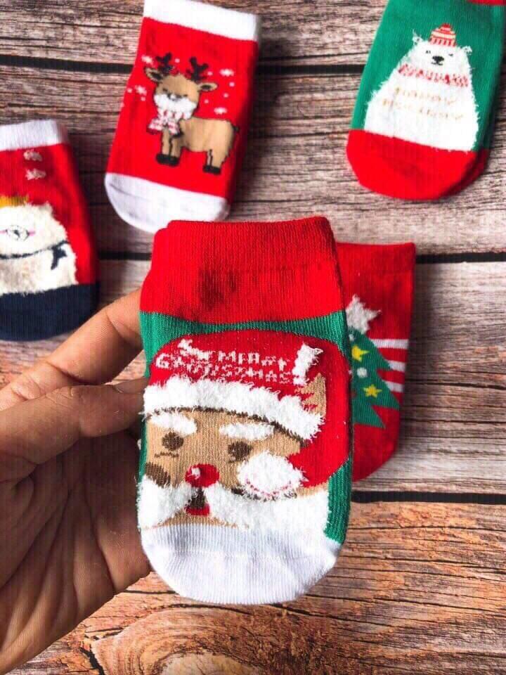 Set 3 đôi tất noel cổ ngắn cho bé