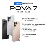 Điện thoại Tecno Pova 7 8/256GB l Siêu Pin 7000mAh l Sạc Nhanh 45W l Màn Hình 6.78" FHD+ 120Hz l Chính hãng