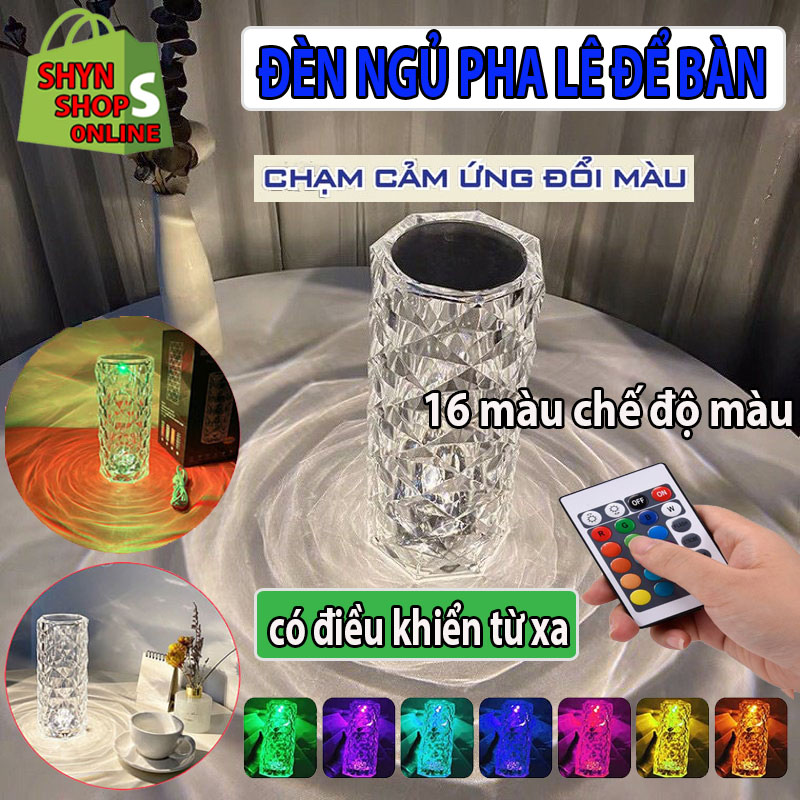 Đèn ngủ pha lê, đèn ngủ pha lê cảm ứng 16 màu, có điều khiển từ xa, đèn ngủ pha lê để bàn, đèn pha lê trang trí, đèn ngủ pha lê, đèn pha lê trang trí phòng ngủ, phòng khách, đèn led decor điều chỉnh ánh sáng, đèn pha lê
