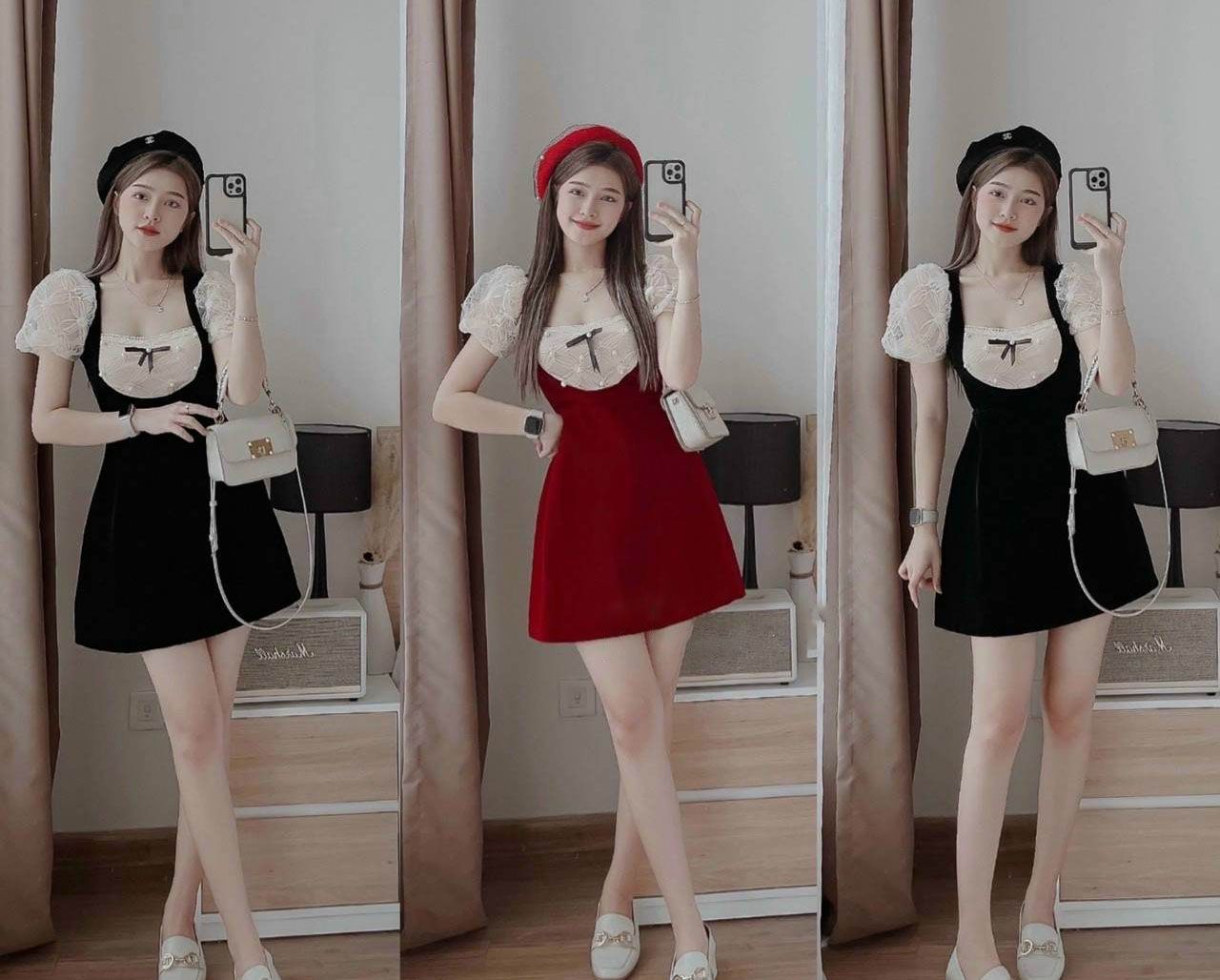 Đầm Nữ dự tiệc sang trọng cổ vuông phù hợp dự tiệc thời trang HARI