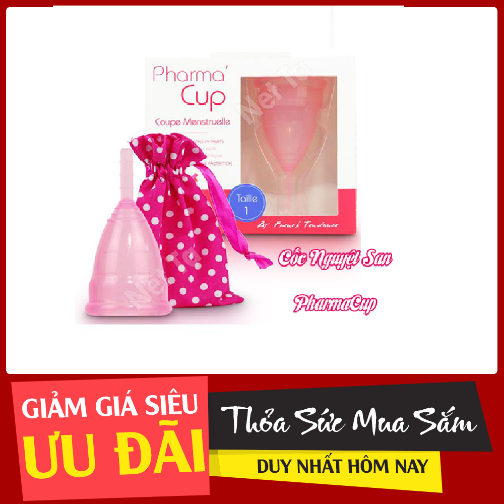 Cốc nguyệt san Pharma Cup cho người sinh mổ size 1 màu trắng