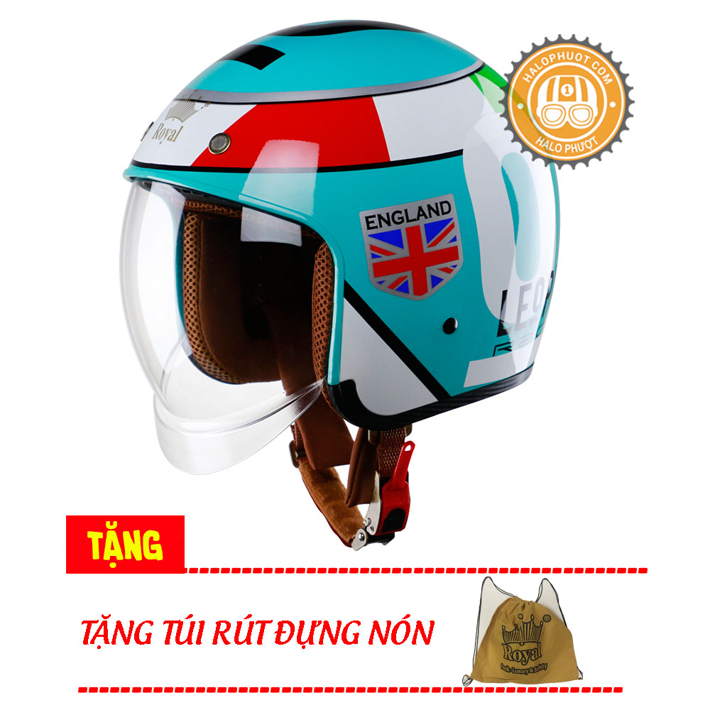 Nón bảo hiểm 3/4 kính âm Royal M139 Leopard (Tặng balo rút) (Bảo hành trọn đời)