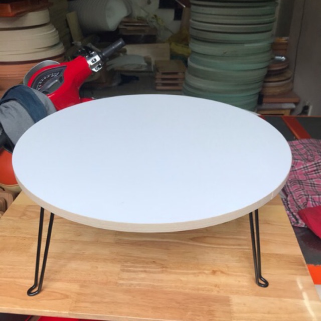 Giá sỉ] bàn tròn gỗ mdf 60cm chân xếp gọn