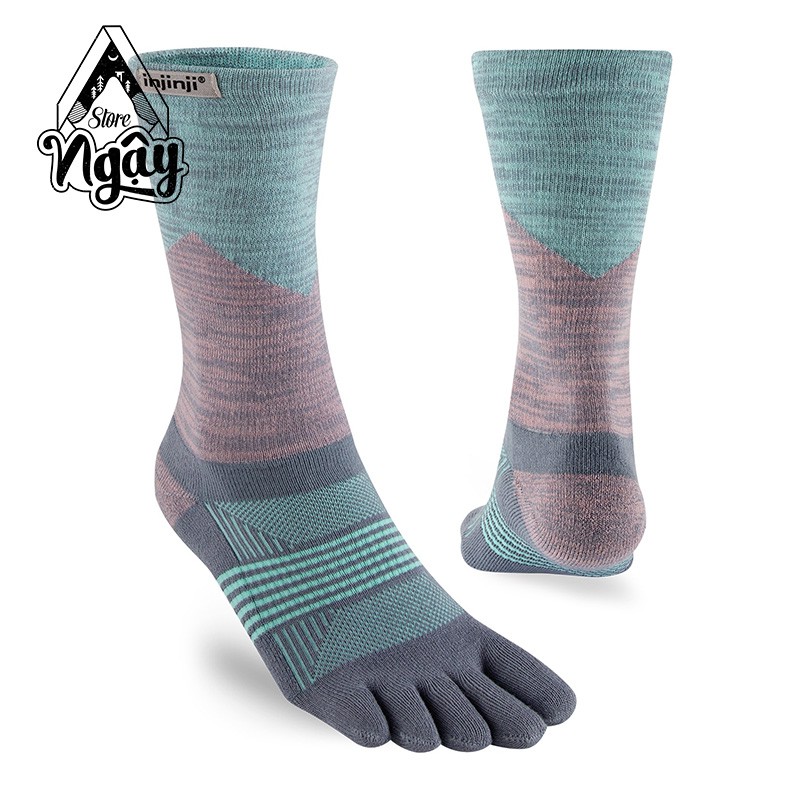 Vớ chạy trail 5 ngón Injinji Women TRAIL Midweight Crew