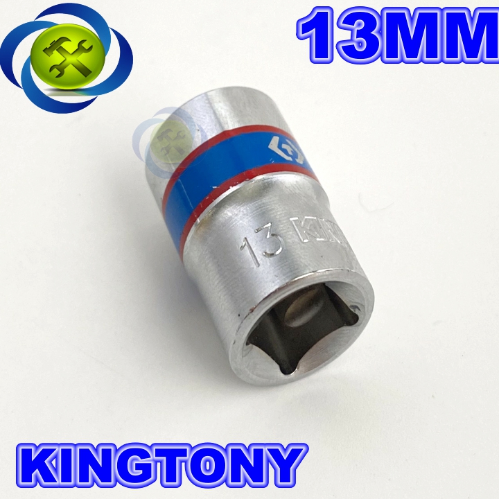 Tuýp 3/8 inch 13mm 6 cạnh màu trắng loại ngắn kingtony 333513m
