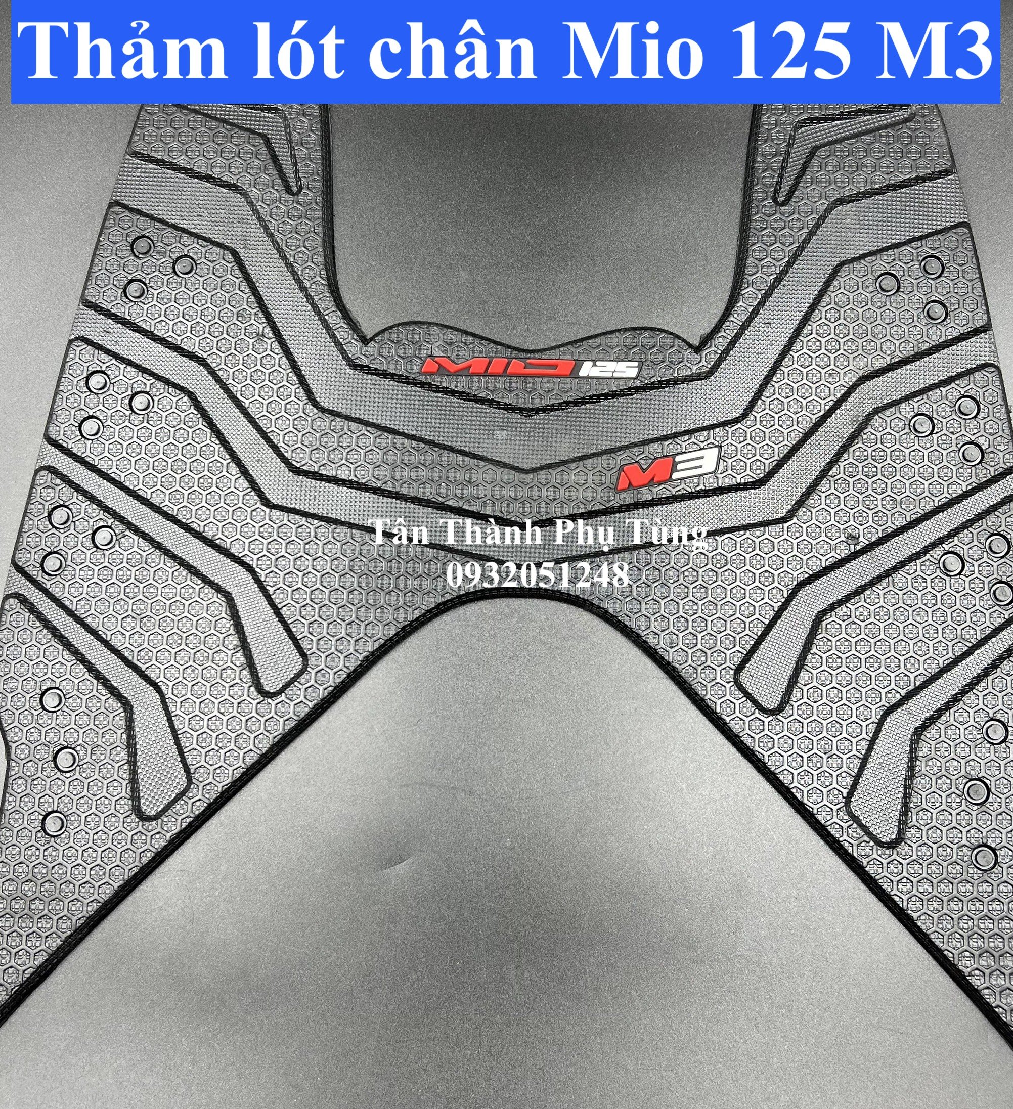 Thảm lót chân mio 125 m3 dầy , đẹp -màu đen