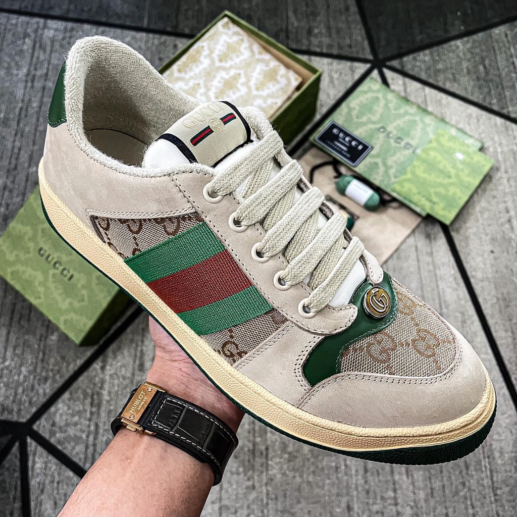 Giày gucci sơn tùng,giày gc sơn tùng xanh bản s.cấp full phụ kiện, full bill
