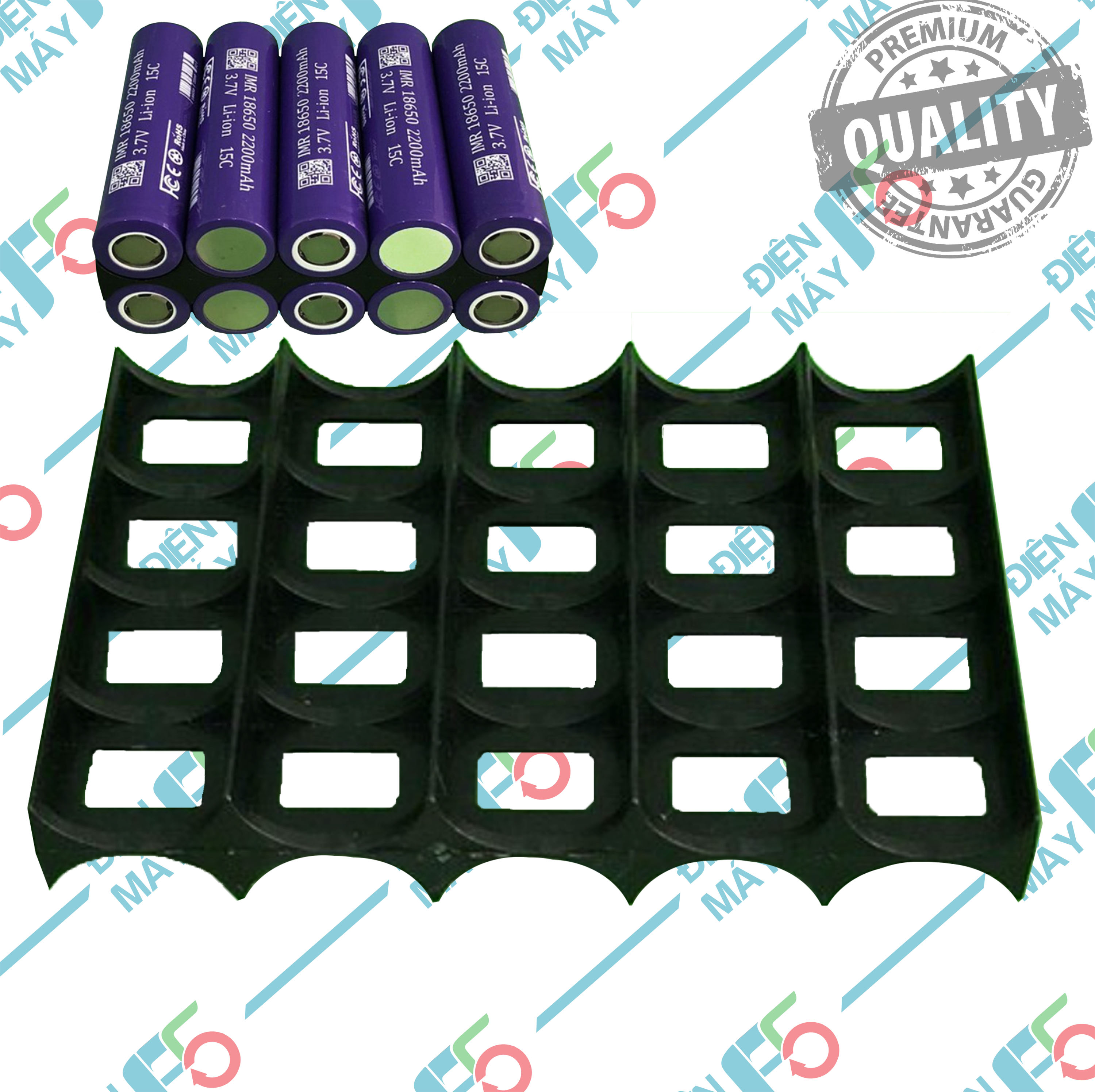 Dmf5 khay ngăn cell , giữ và cố định 10 cell pin 18650 , 5s2p
