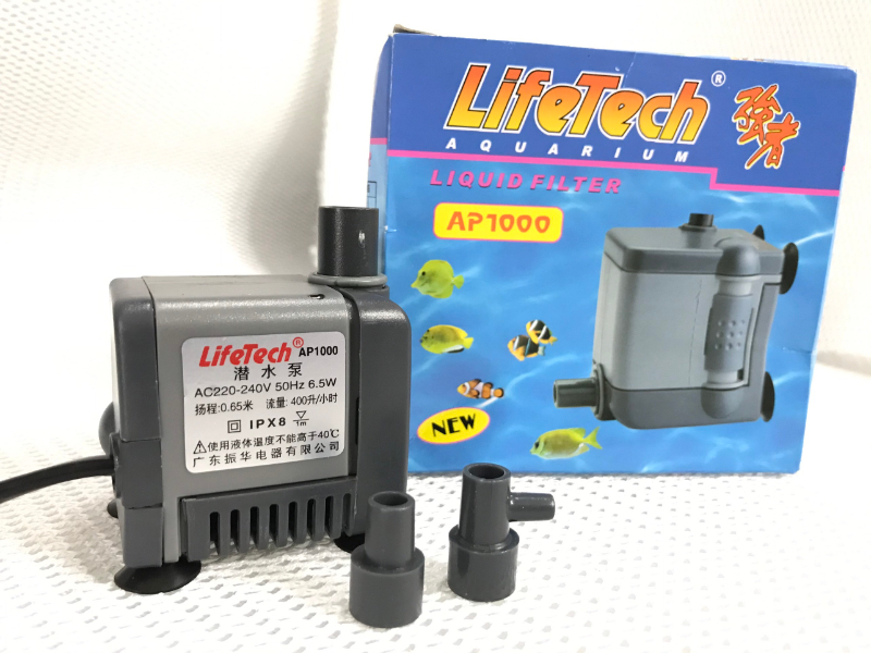 [Hoàn Tiền 10%]Máy Bơm Nước Lifetech AP 1000 ( 6.5W 400l/h) Dành Cho hồ Cá  Cảnh Thủy Sinh Trồng Thủy Canh