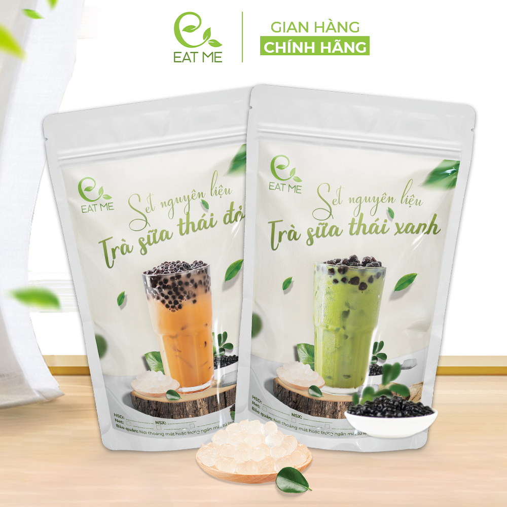 Set trà sữa thái xanh thái đỏ eatme - set nấu trà sữa thái xanh thái đỏ 15 20 ly