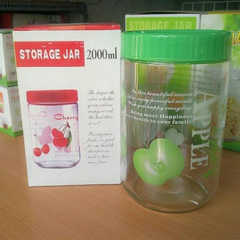 Hủ thủy tinh in hoa 2000ml