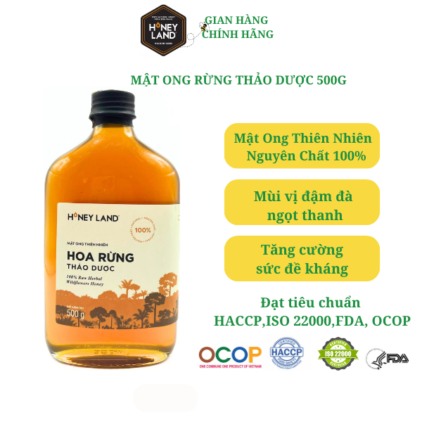 Mật Ong Thảo Dược 500g Honeyland mật ong nguyên chất
