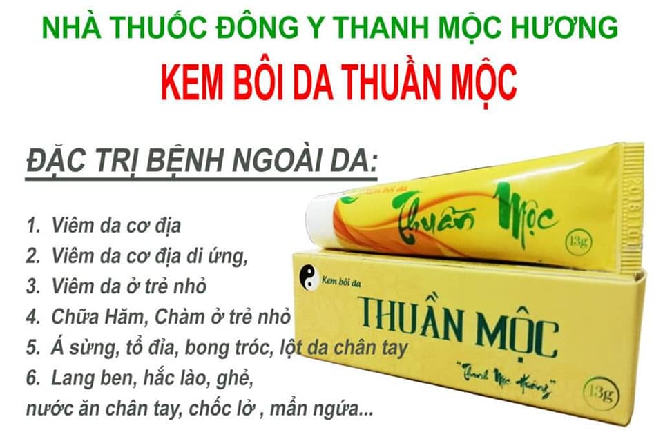 [Hà Nội] Kem bôi da Thuần Mộc 16g Thanh Mộc Hương giúp mềm da, giảm chàm nấm ngứa, hắc lào, chàm sữa, an toàn hiệu quả [Thanh Mộc Hương Hà Nội]