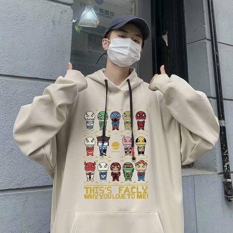 Áo hoodie nam nữ in hình ngộ nghĩnh