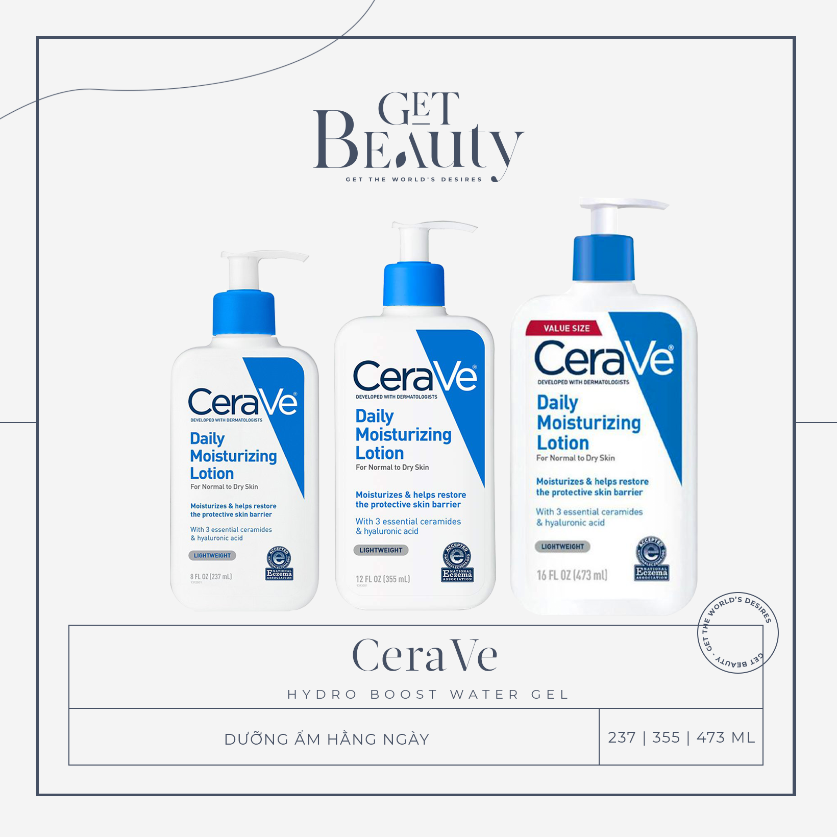 [HCM]KEM DƯỠNG ẨM HẰNG NGÀY CERAVE DAILY MOISTURIZING LOTION 355ML | 473ML