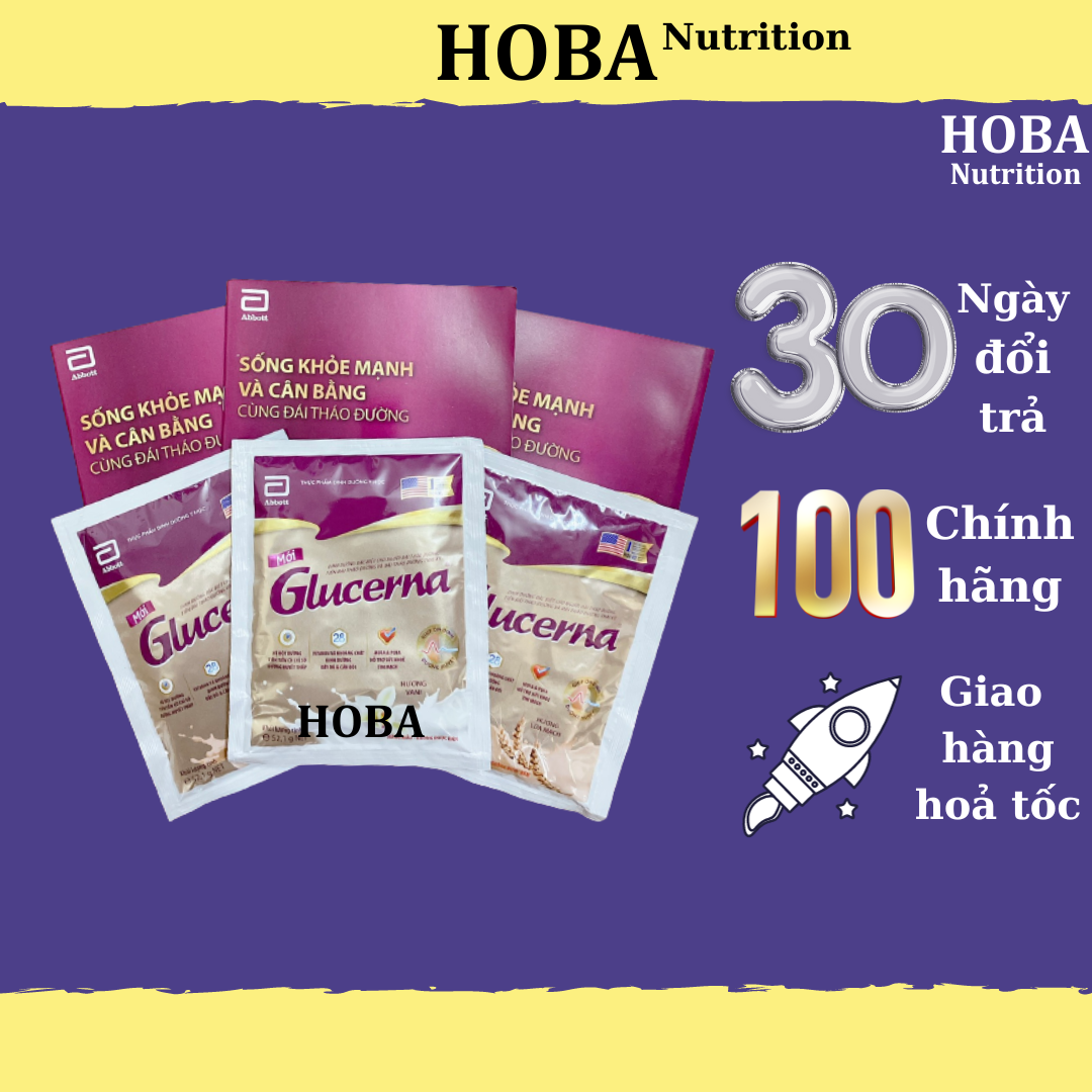 Sữa gói Glucerna dành cho người tiểu đường hàng Sample 52.1g - Hàng chính hãng [CAM KẾT]