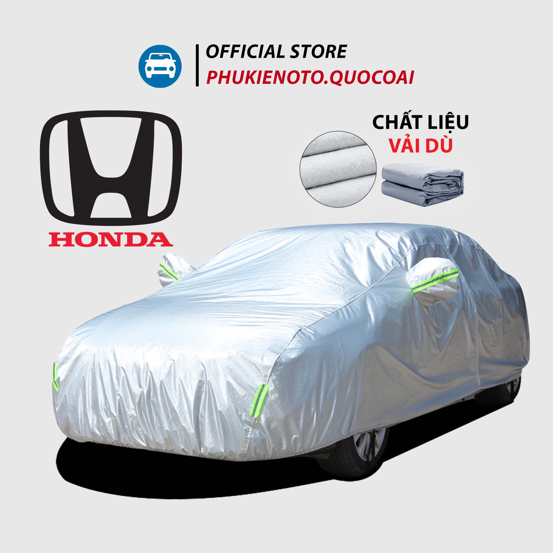 Bạt phủ trùm bảo vệ xe ô tô Honda Civic , bạt vải dù Oxford cao cấp bao trùm xe oto sedan 5 chỗ ,áo bọc xe