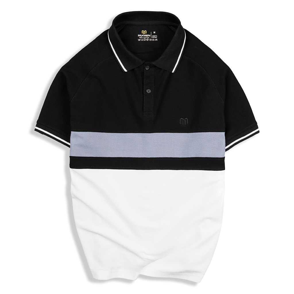 Áo polo flex nam m702 mixmen, vải cotton cá sấu mắt lục giác, dễ mặc dễ phối đồ