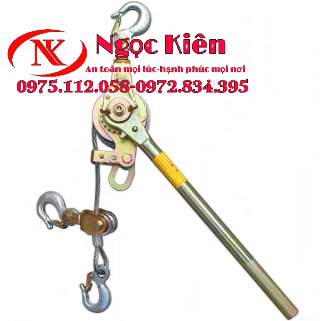Pa lăng lắc tay cáp 1 tấn-palang lắc cáp ngk 1 tấn - palang lắc tay