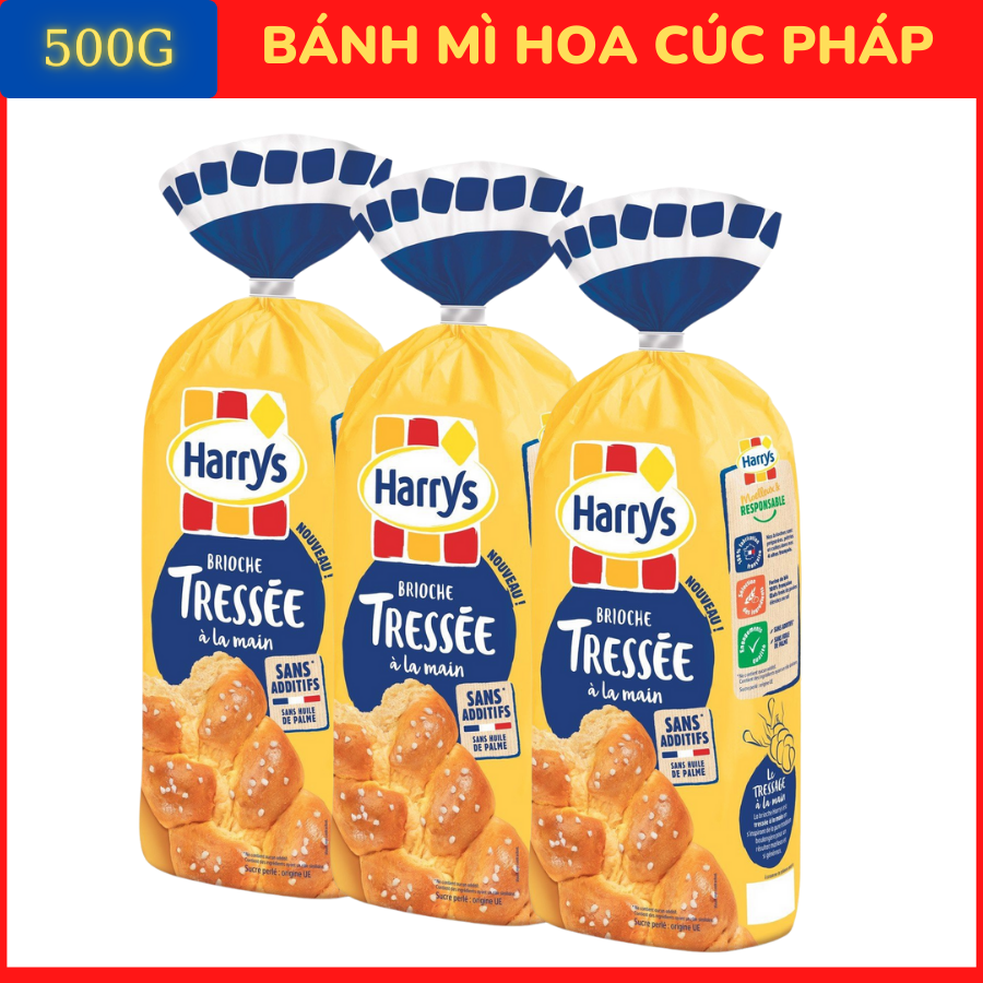 Sale tết date mới 22.02.2022 bánh mì hoa cúc Pháp Harry's 500gr