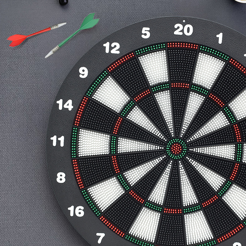 Bộ bảng phóng phi tiêu mũi nhựa an toàn cao cấp và 6 mũi tiêu có móc treo cực tiện