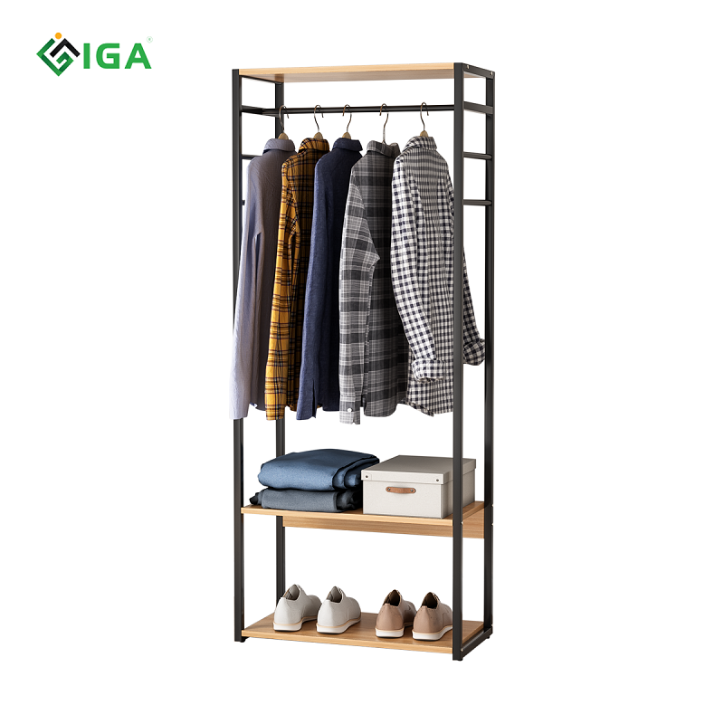 Tủ treo đồ, giá treo quần áo khung sắt có 2 màu - GM07
