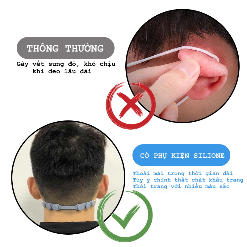 SILICONE MỀM. COMBO 02 MÓC ĐEO KHẨU TRANG CHỐNG ĐAU TAI KHI ĐEO KHẨU TRANG. SILICONE MỀM. COMBO 02 MÓC ĐEO KHẨU TRANG CHỐNG ĐAU TAI KHI ĐEO KHẨU TRANG.