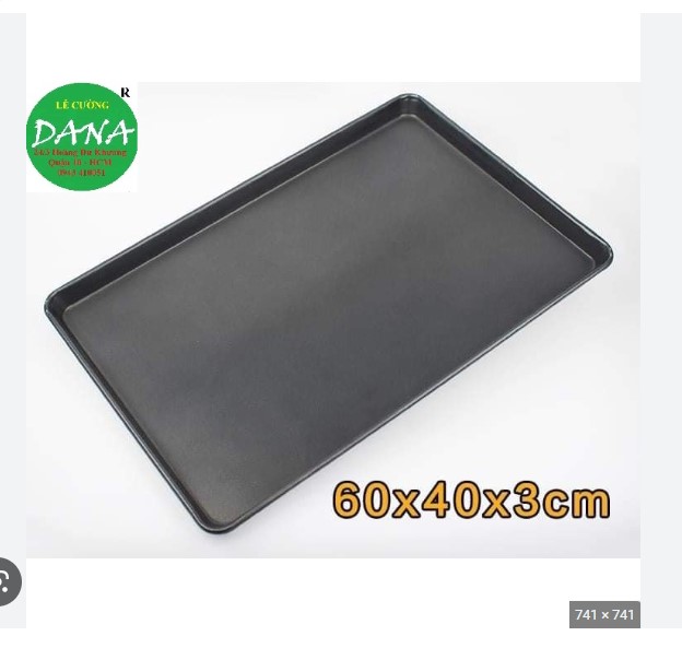 Khay nhôm nướng bánh Đen 40x60 cm cao 3cm-5cm